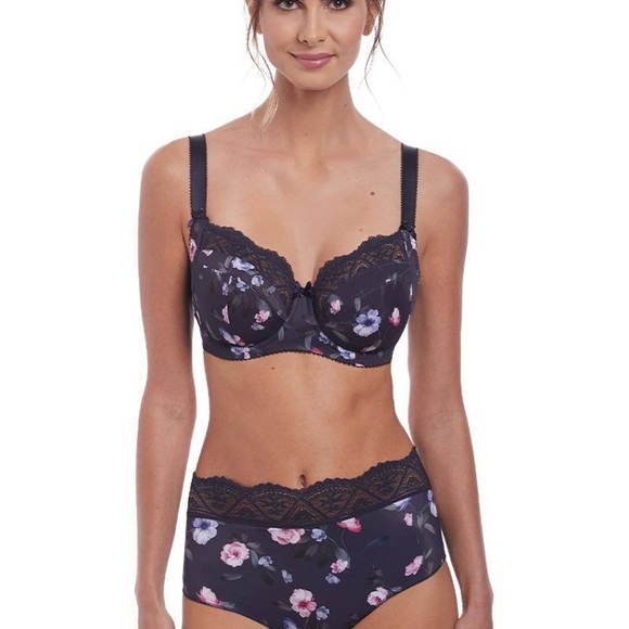 Fantasie Katie full coverage blue floral bra 32DDD(F) - Picture 1 of 6